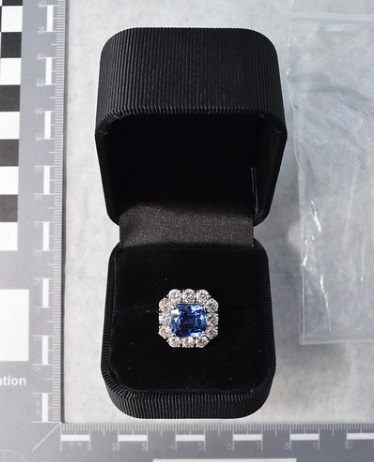 Blue diamond ring