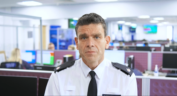 Mike Branston in call centre setting