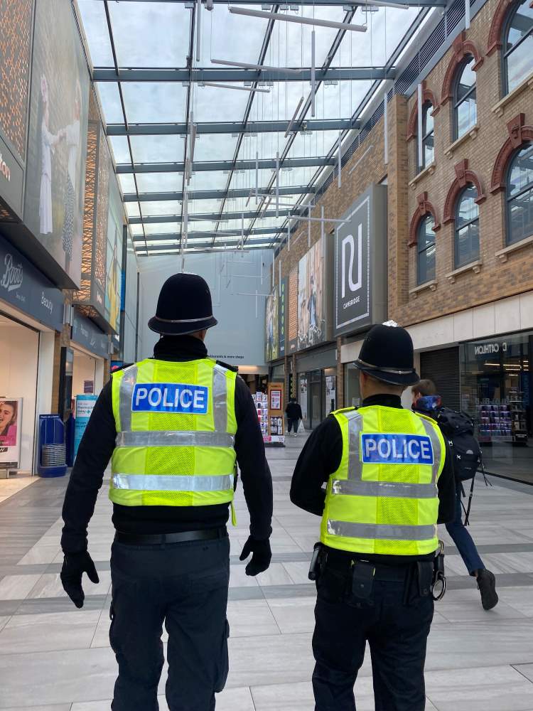 PCs on patrol in Grafton Centre 