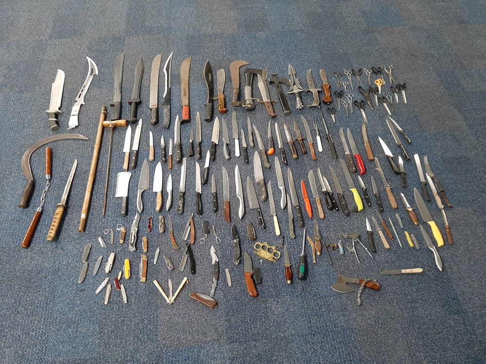Some of the weapons handed in during the last amnesty