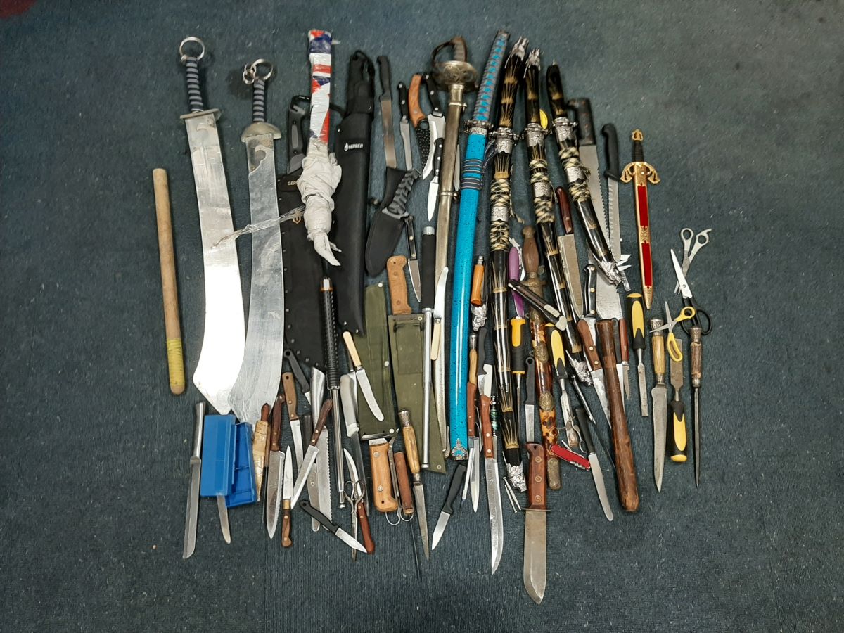Some of the weapons handed in