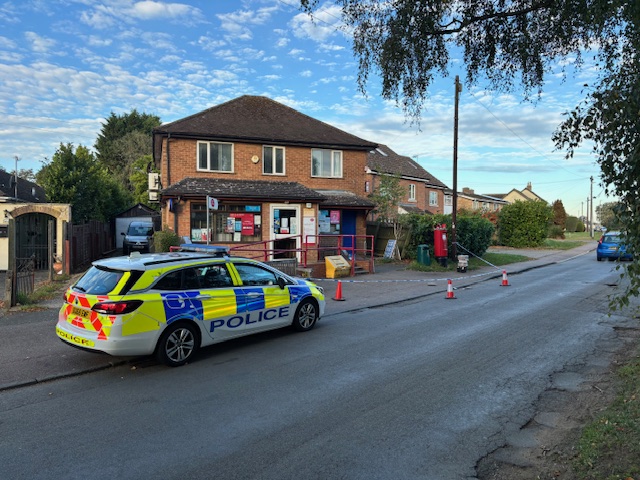 scene of break-in at Gamlingay Post Office