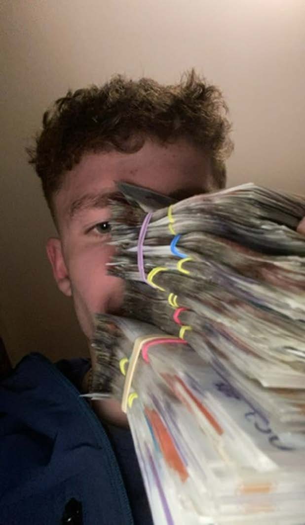 Munton with some of the drug money 