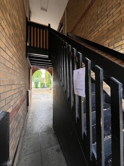 Closure order signs up in a communal area