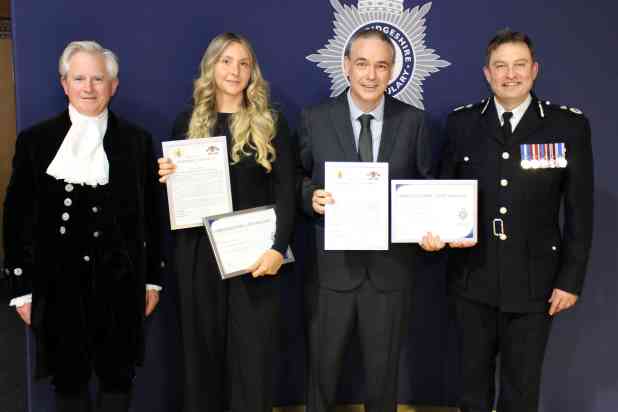 Det Sgt Matt Smith and DC Charlotte Anderson-Chapman at the force awards