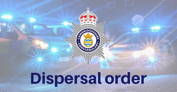 Dispersal order stock image